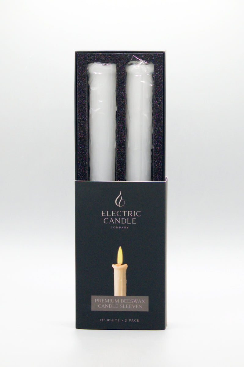 Premium Beeswax Candle Sleeves Box of 2 Electric Candle Company