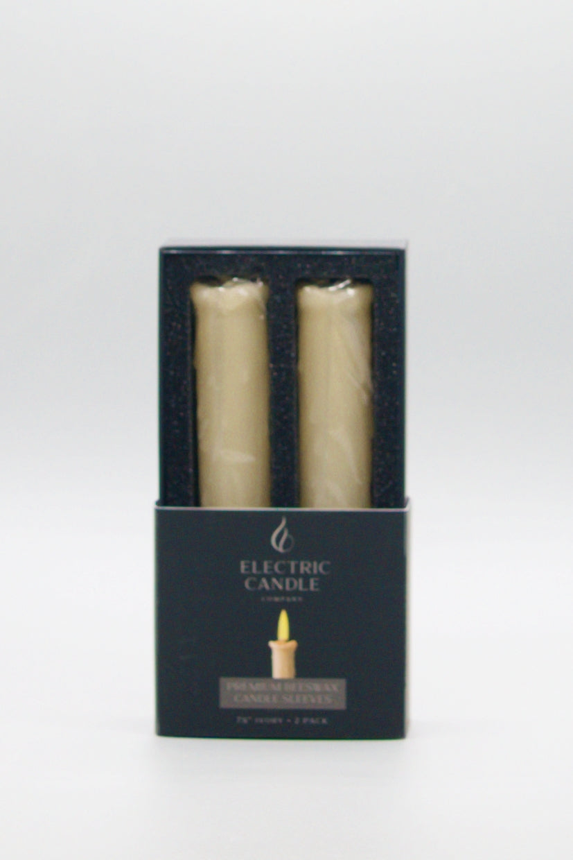 Premium Beeswax Candle Sleeves - Box of 2