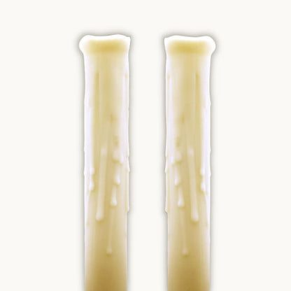 Premium Silicone Candle Sleeves - 2 Pack - Ivory - Bulb 